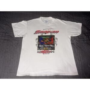 Vintage Snap-on Racing T-Shirt Hanes Beefy-T 90s Tool NASCAR Size L